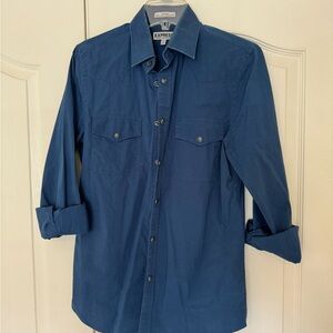 Express Men's Deep Blue Casual Shirt